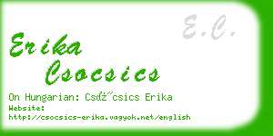 erika csocsics business card